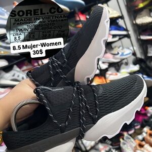 Sorel Women's Black and White Sneakers